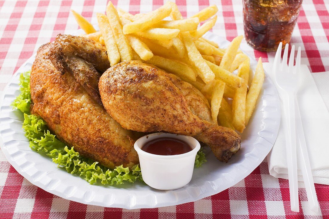 Formule 1/2 poulet  10,00€
